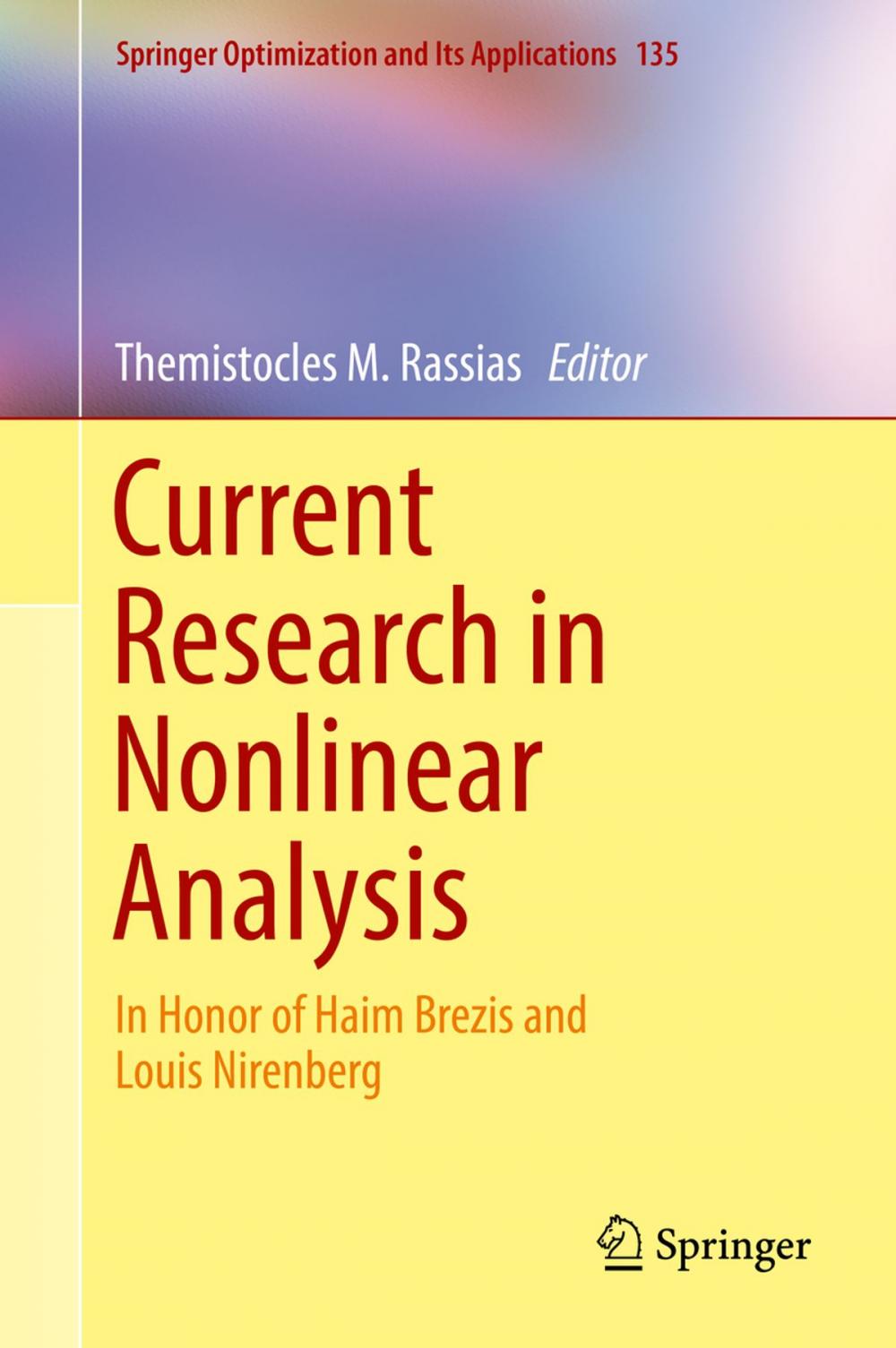 Big bigCover of Current Research in Nonlinear Analysis