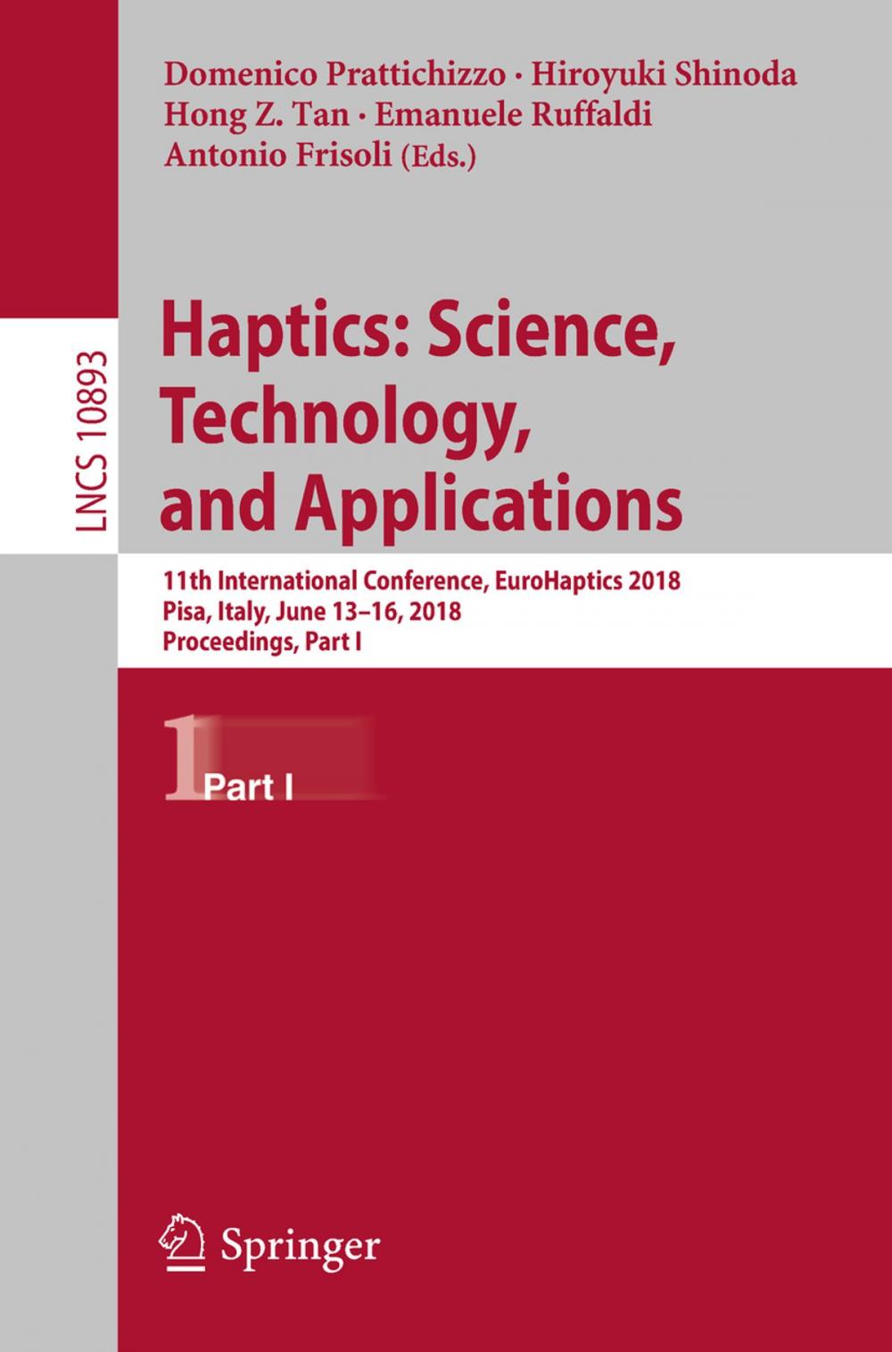 Big bigCover of Haptics: Science, Technology, and Applications