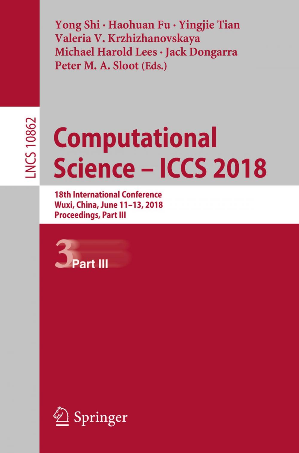 Big bigCover of Computational Science – ICCS 2018