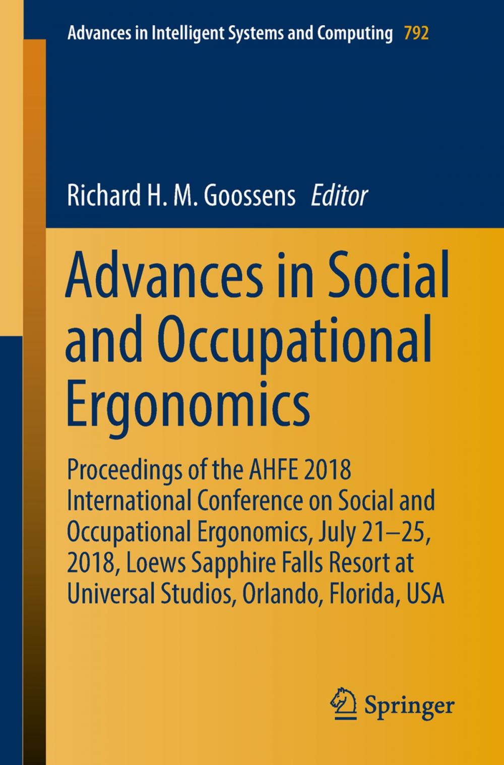 Big bigCover of Advances in Social and Occupational Ergonomics