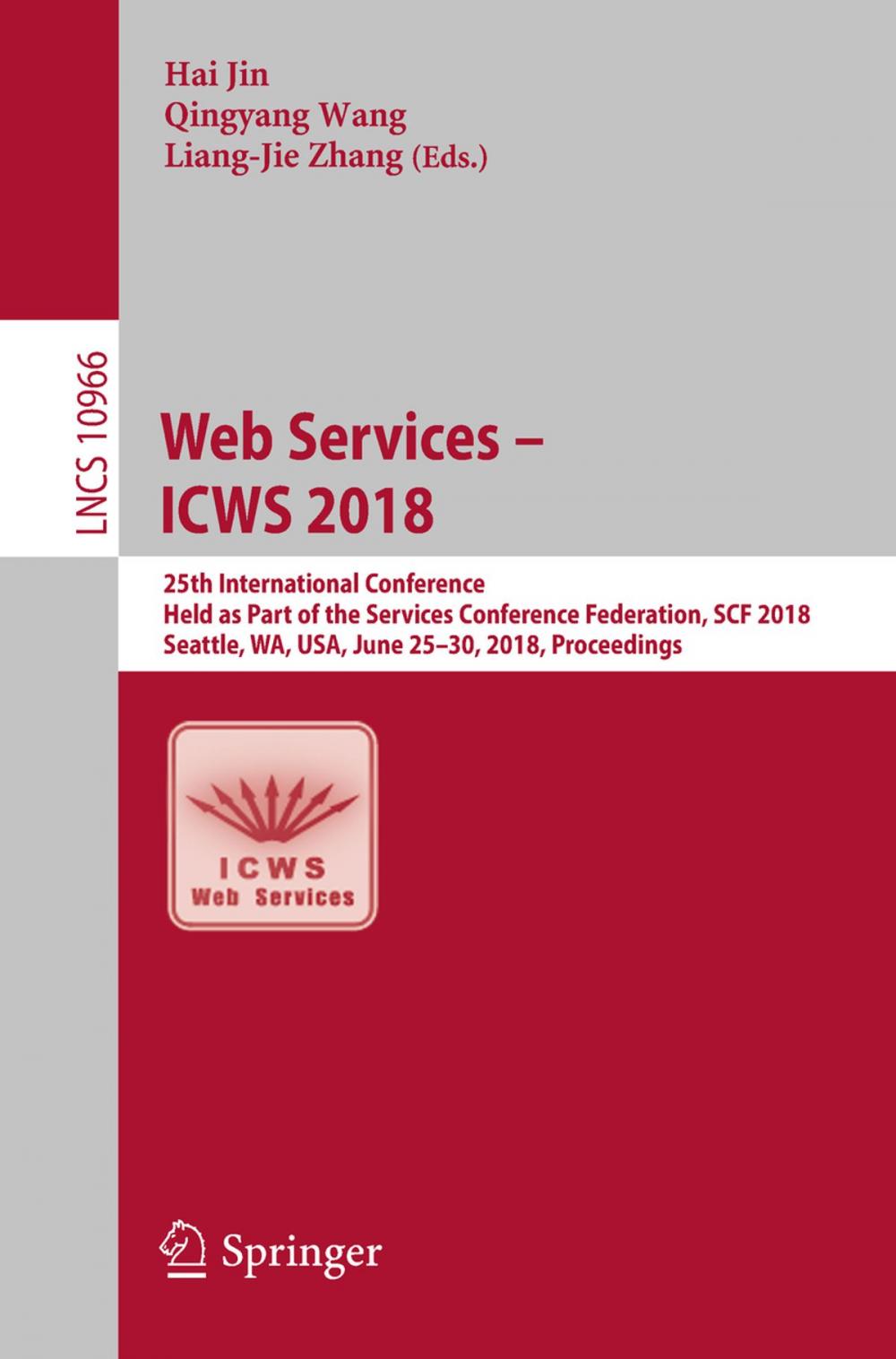 Big bigCover of Web Services – ICWS 2018