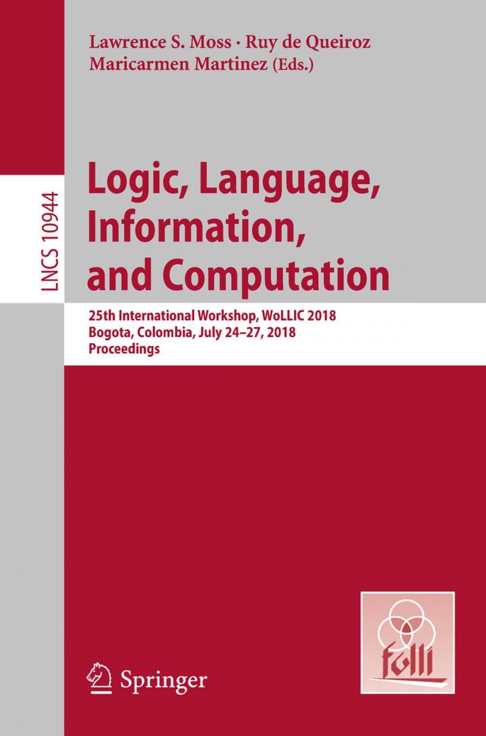 Big bigCover of Logic, Language, Information, and Computation