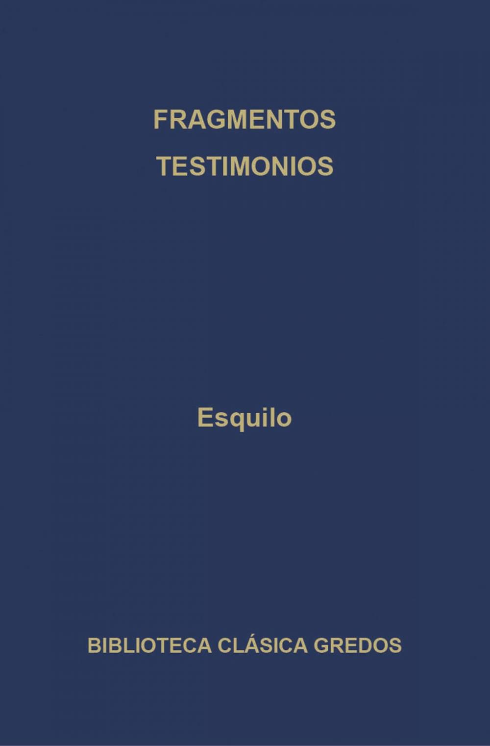 Big bigCover of Fragmentos. Testimonios.