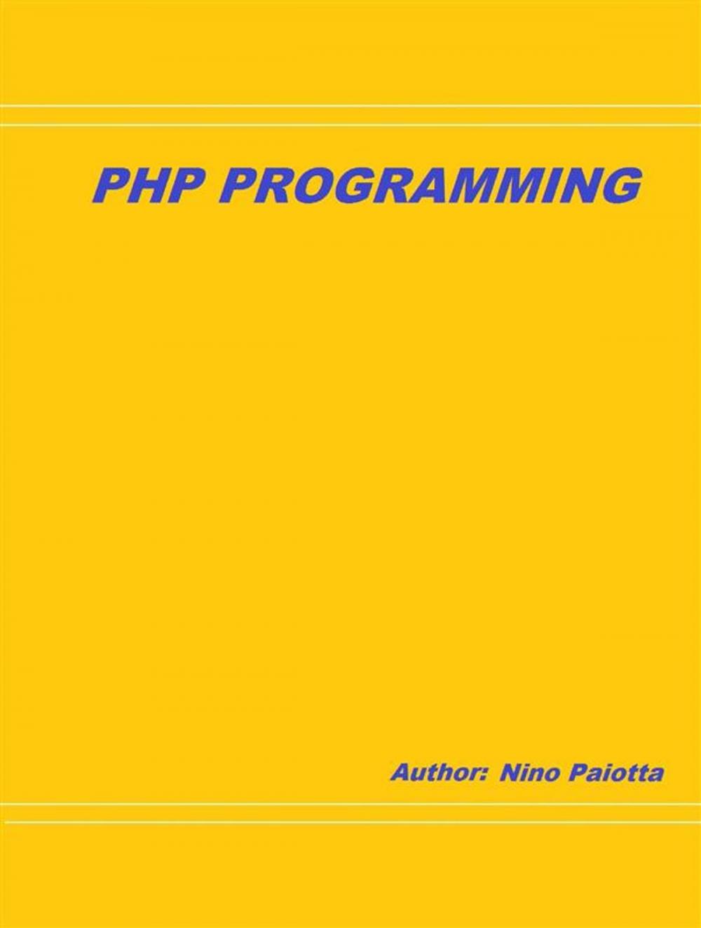 Big bigCover of PHP programming