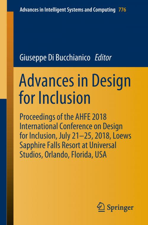 Cover of the book Advances in Design for Inclusion by , Springer International Publishing