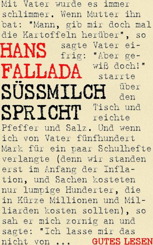 Cover of the book Süßmilch spricht by Hans Fallada, epubli