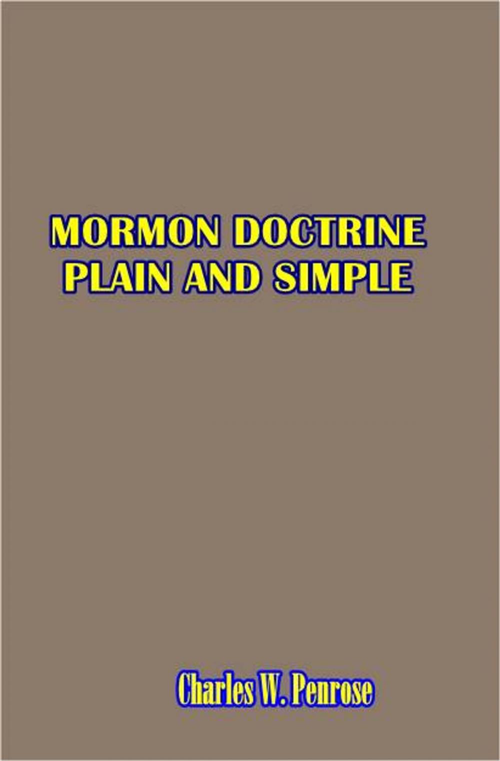 Big bigCover of Mormon Doctrine Plain and Simple