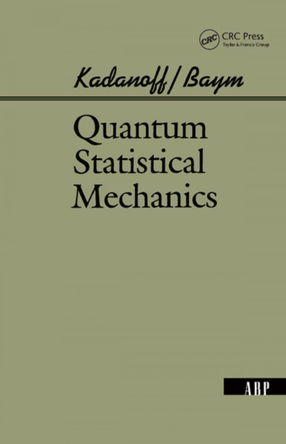 Big bigCover of Quantum Statistical Mechanics