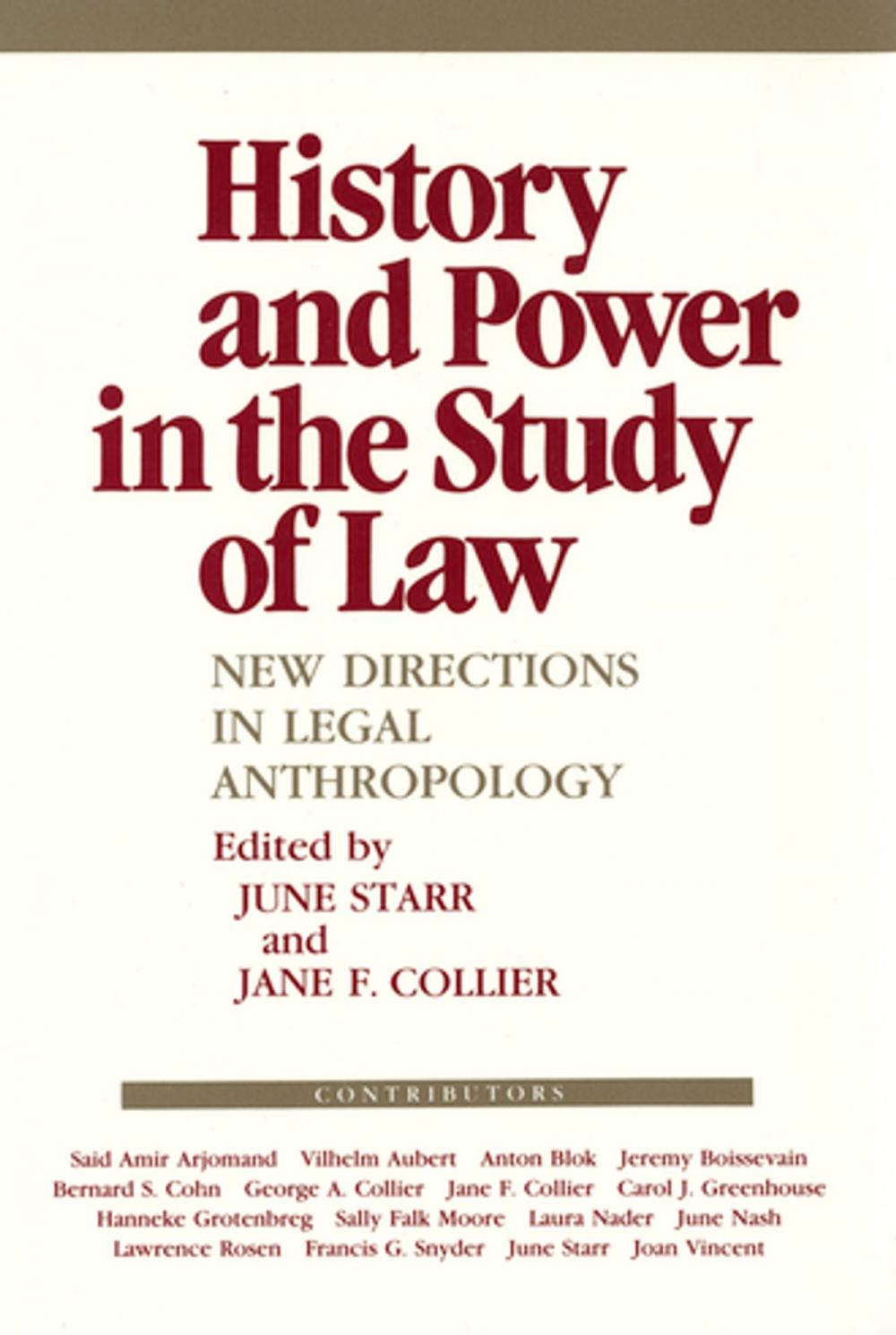 Big bigCover of History and Power in the Study of Law