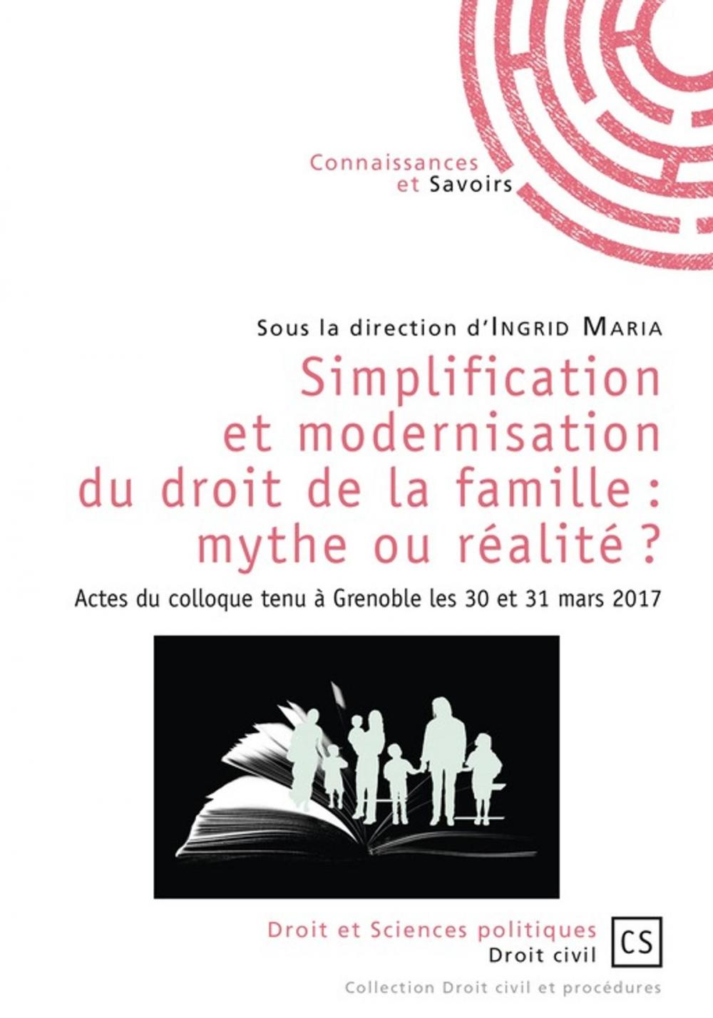 Big bigCover of Simplification et modernisation du droit de la famille : mythe ou réalité ?