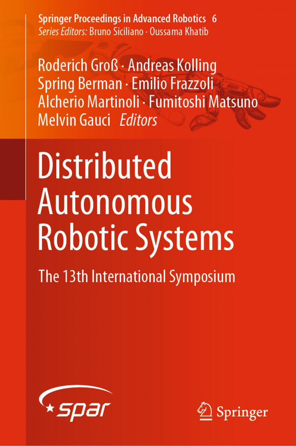 Big bigCover of Distributed Autonomous Robotic Systems