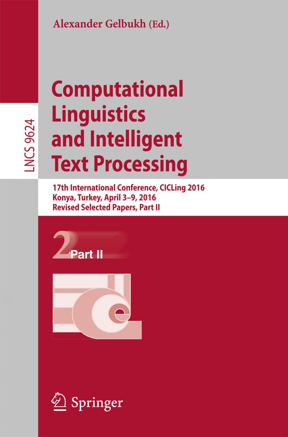 Big bigCover of Computational Linguistics and Intelligent Text Processing