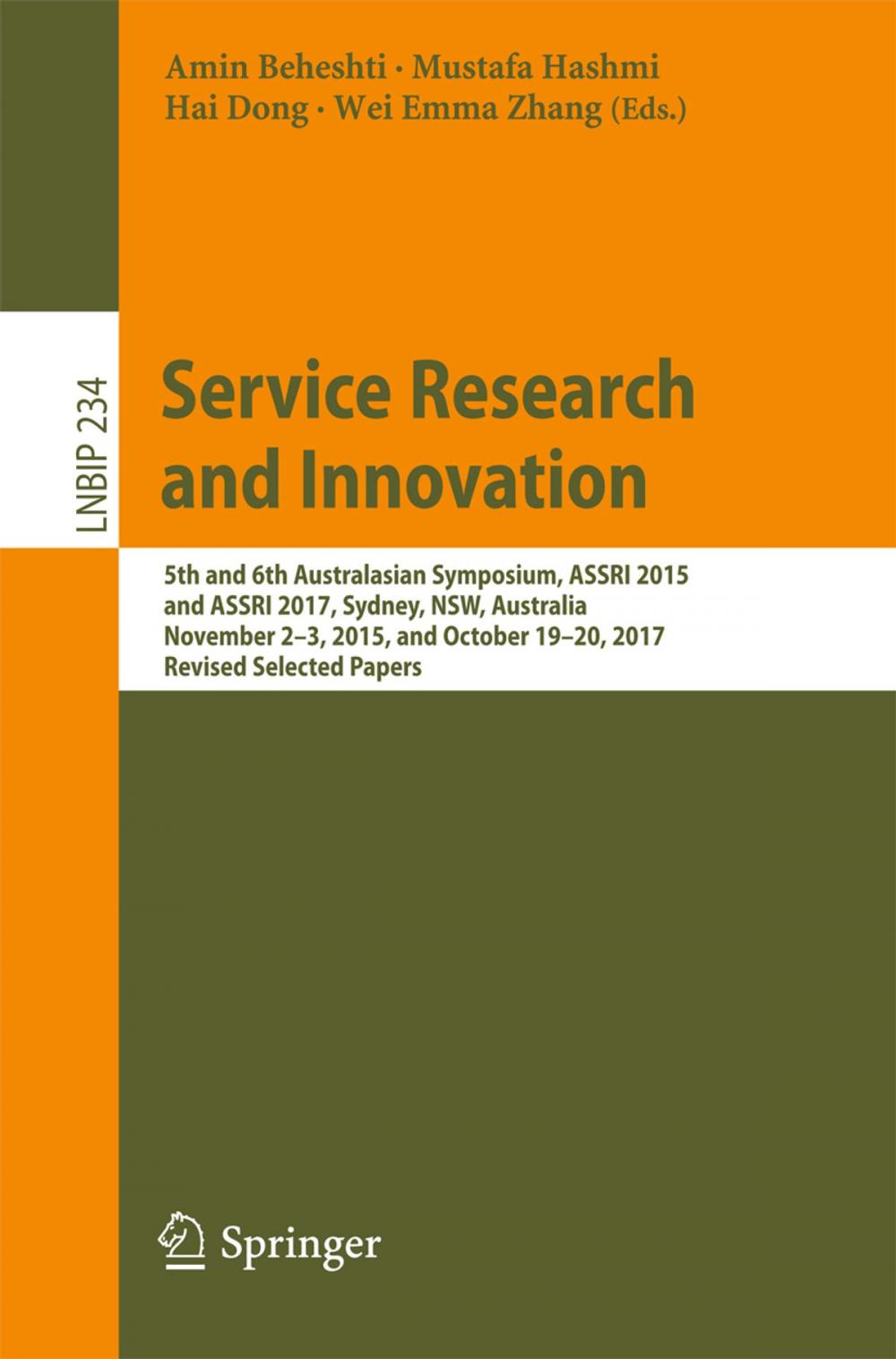 Big bigCover of Service Research and Innovation