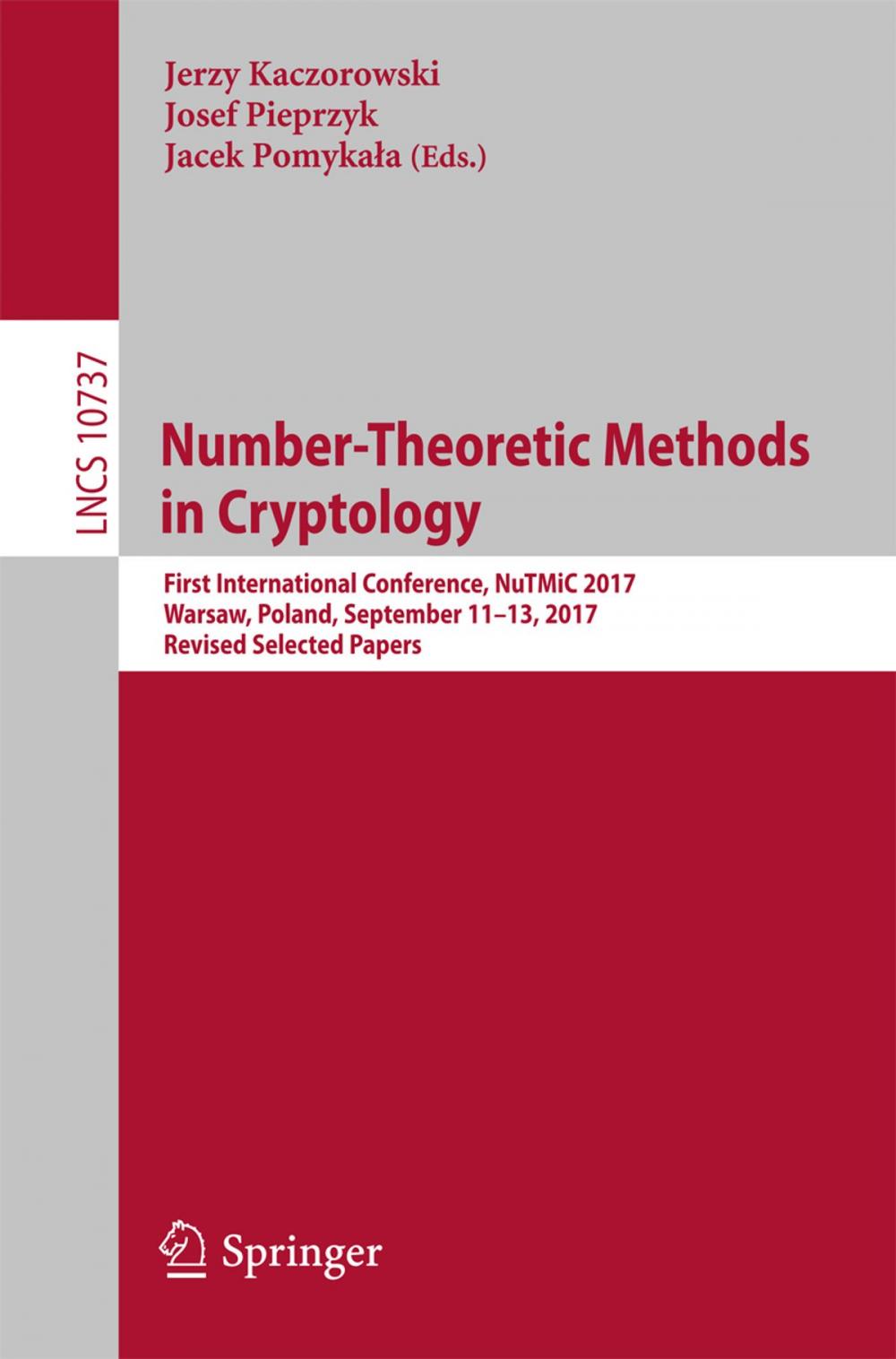 Big bigCover of Number-Theoretic Methods in Cryptology