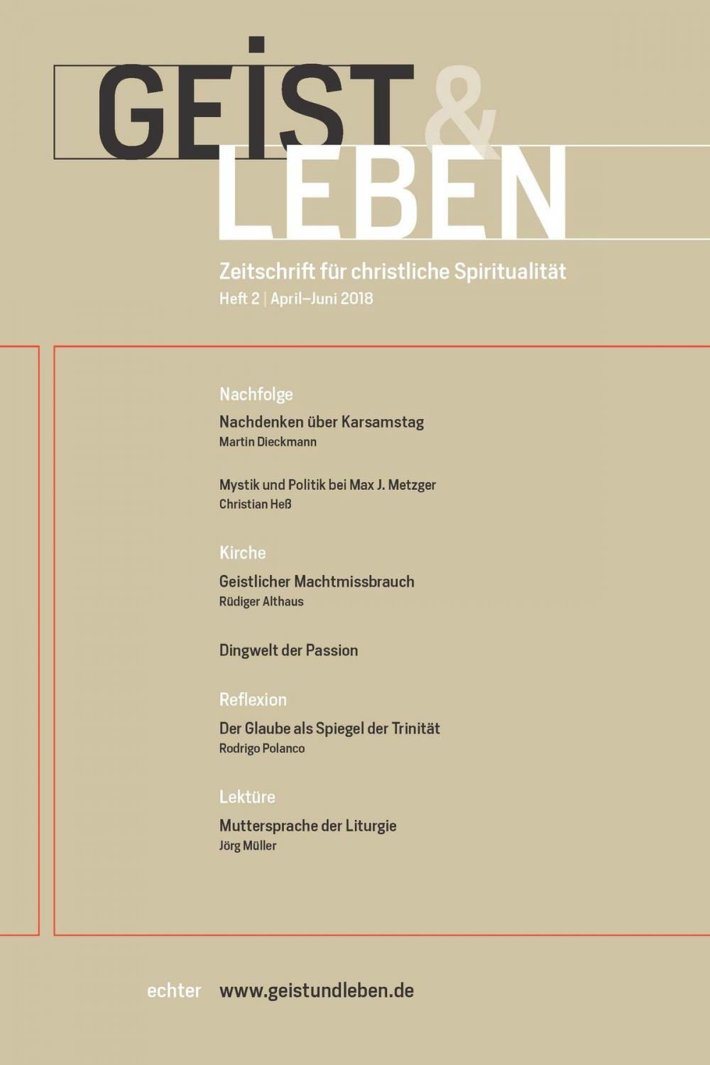 Big bigCover of Geist & Leben 2/2018