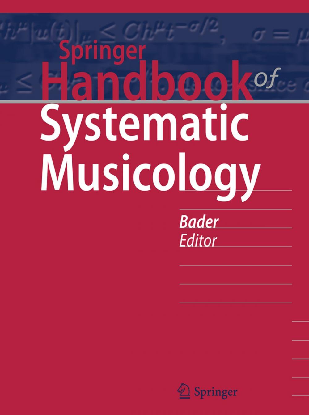 Big bigCover of Springer Handbook of Systematic Musicology