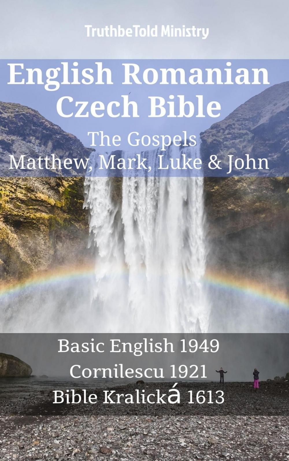 Big bigCover of English Romanian Czech Bible - The Gospels - Matthew, Mark, Luke & John