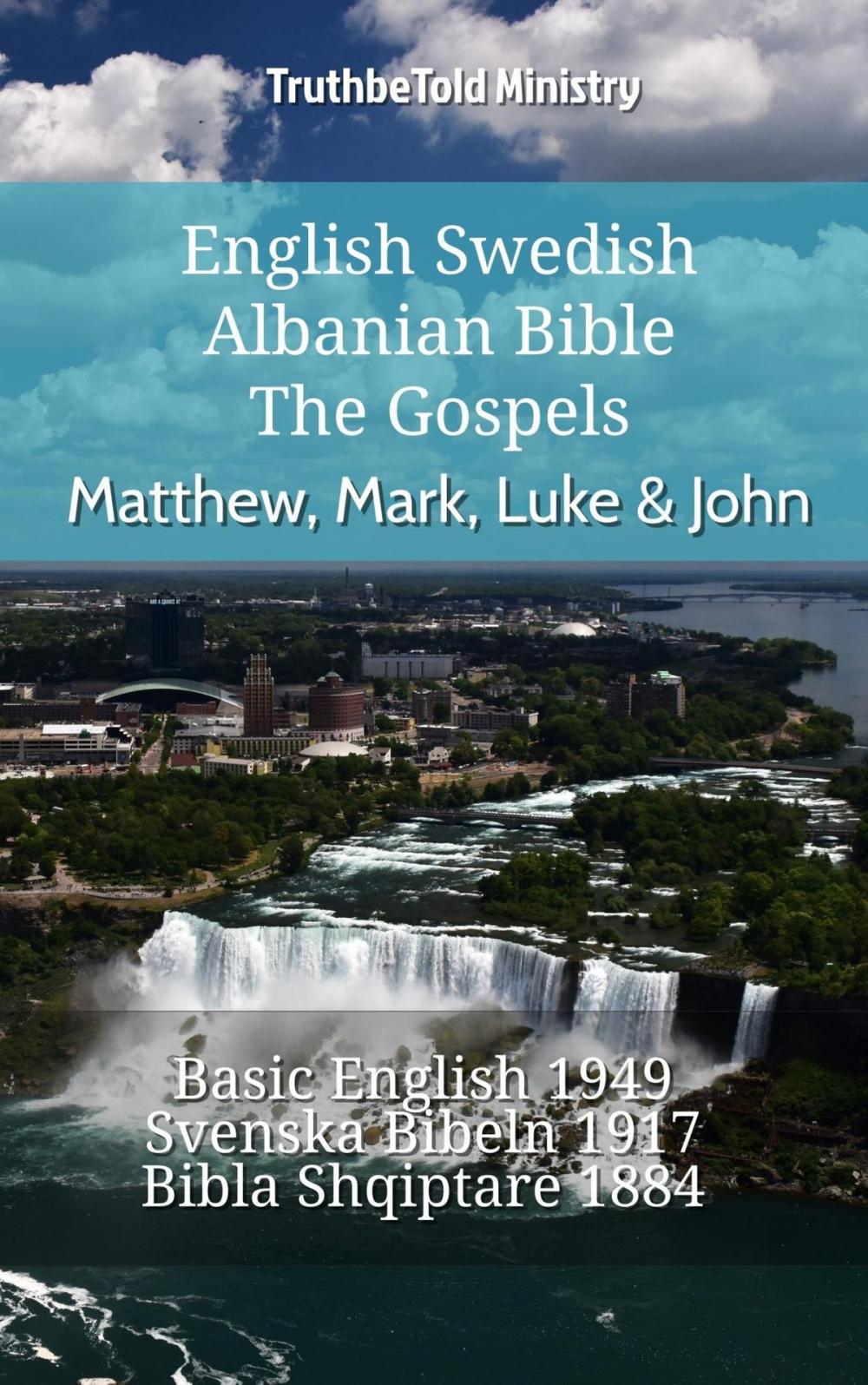 Big bigCover of English Swedish Albanian Bible - The Gospels - Matthew, Mark, Luke & John