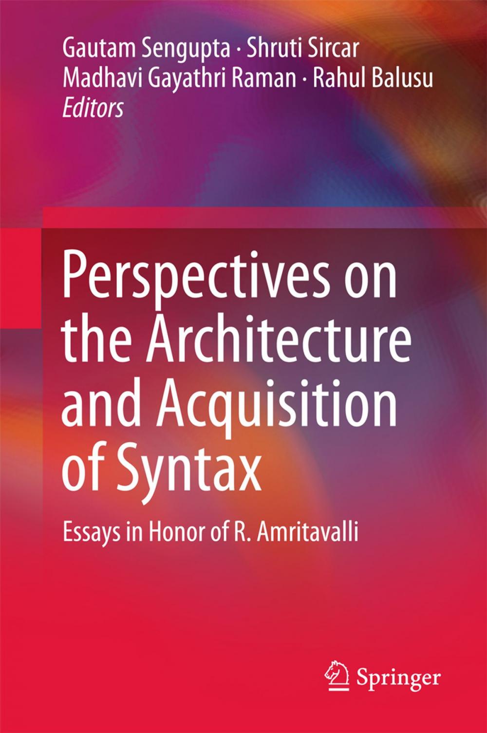 Big bigCover of Perspectives on the Architecture and Acquisition of Syntax