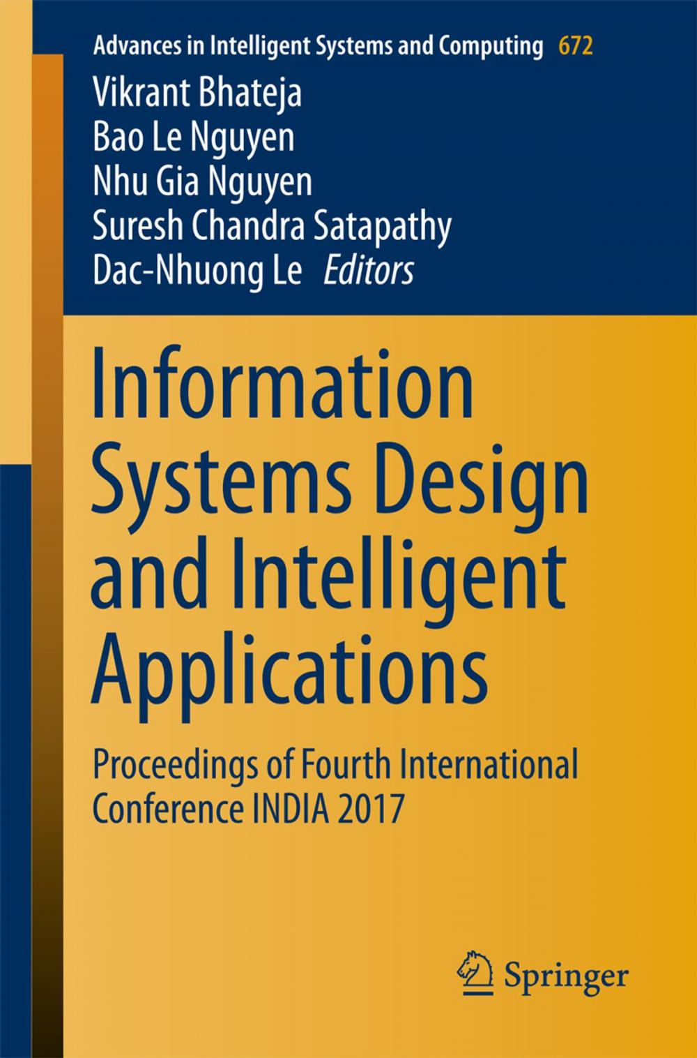 Big bigCover of Information Systems Design and Intelligent Applications