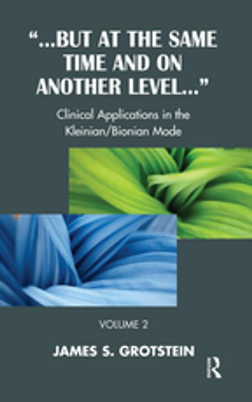 Cover of the book But at the Same Time and on Another Level by James S. Grotstein, Taylor and Francis