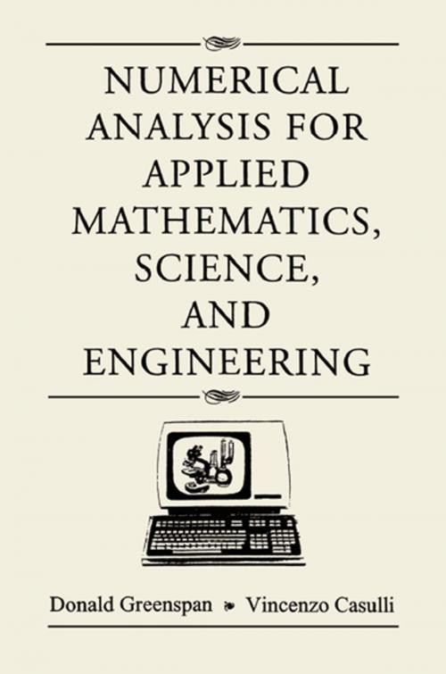 Cover of the book Numerical Analysis by Donald Greenspan, CRC Press