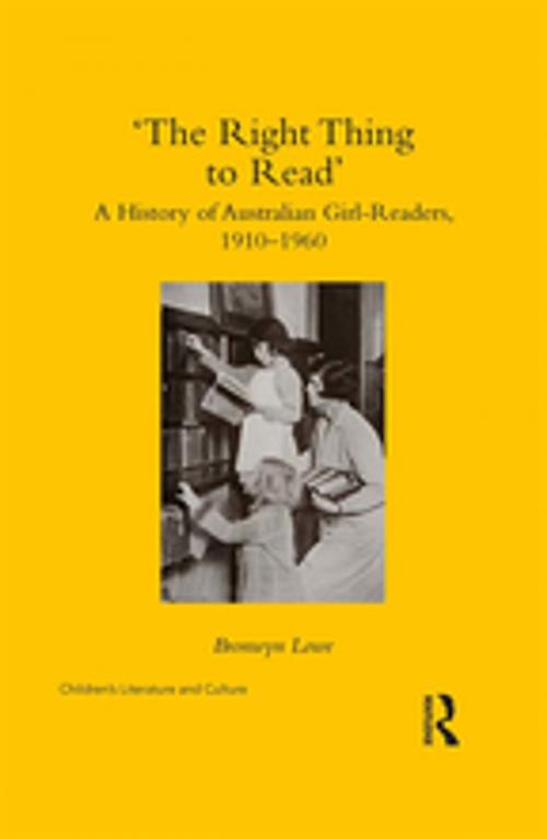 Cover of the book ‘The Right Thing to Read’ by Bronwyn Lowe, Taylor and Francis