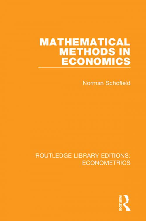 Cover of the book Mathematical Methods in Economics by Norman Schofield, Taylor and Francis