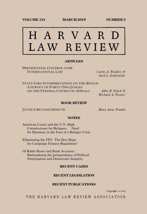 Cover of the book Harvard Law Review: Volume 131, Number 5 - March 2018 by Harvard Law Review, Quid Pro, LLC