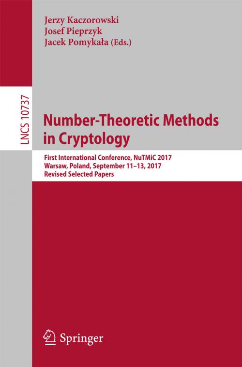 Cover of the book Number-Theoretic Methods in Cryptology by , Springer International Publishing