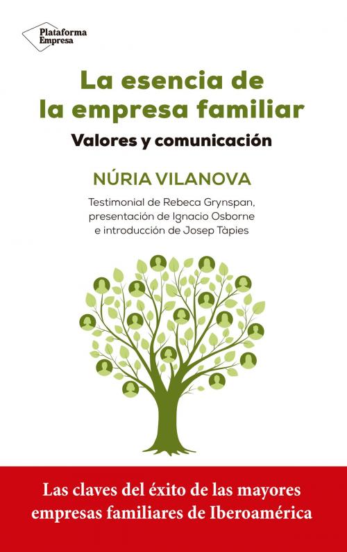 Cover of the book La esencia de la empresa familiar by Núria Vilanova, Plataforma