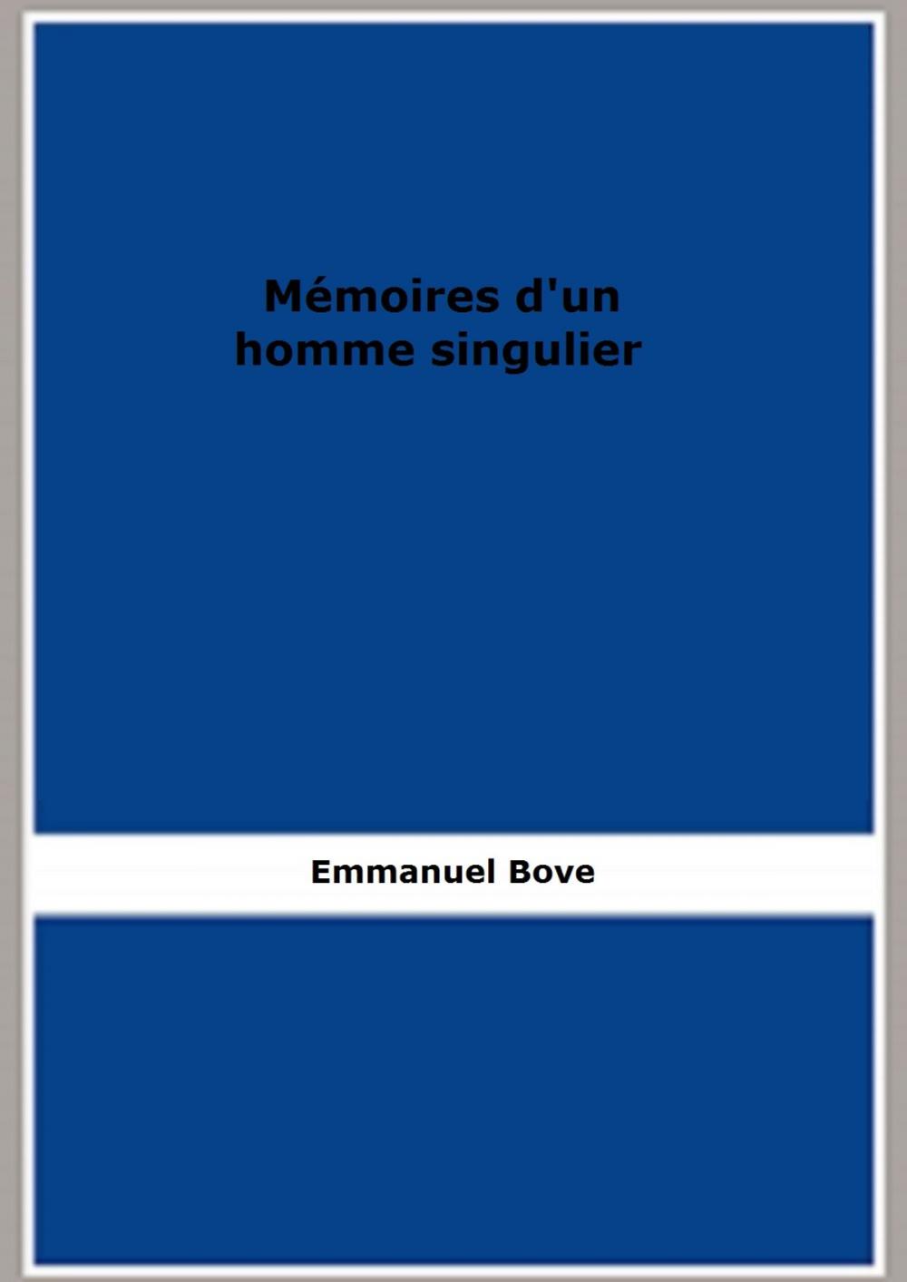 Big bigCover of Mémoires d'un homme singulier