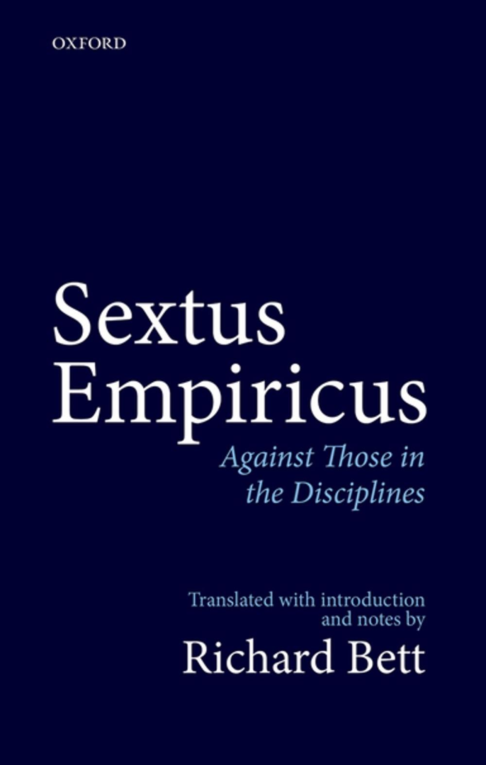 Big bigCover of Sextus Empiricus: Against Those in the Disciplines