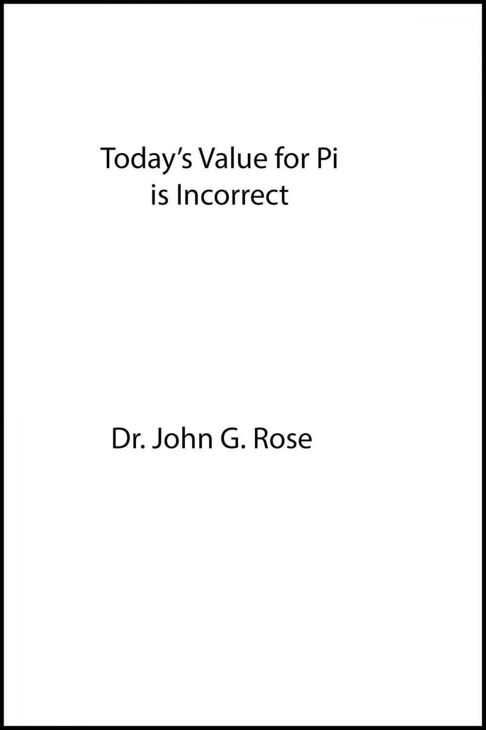 Big bigCover of Today's Value for Pi Is Incorrect