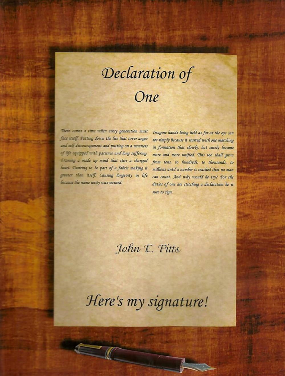 Big bigCover of Declaration of One "Here's My Signature!"