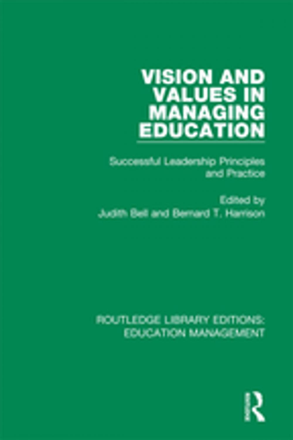 Big bigCover of Vision and Values in Managing Education