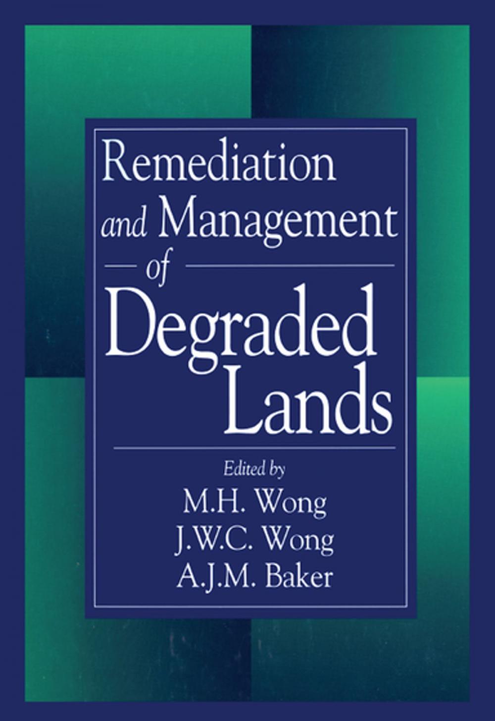 Big bigCover of Remediation and Management of Degraded Lands