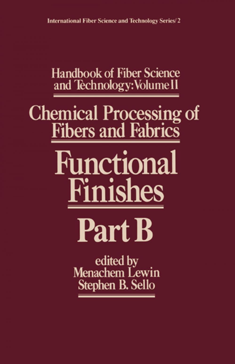 Big bigCover of Handbook of Fiber Science and Technology Volume 2