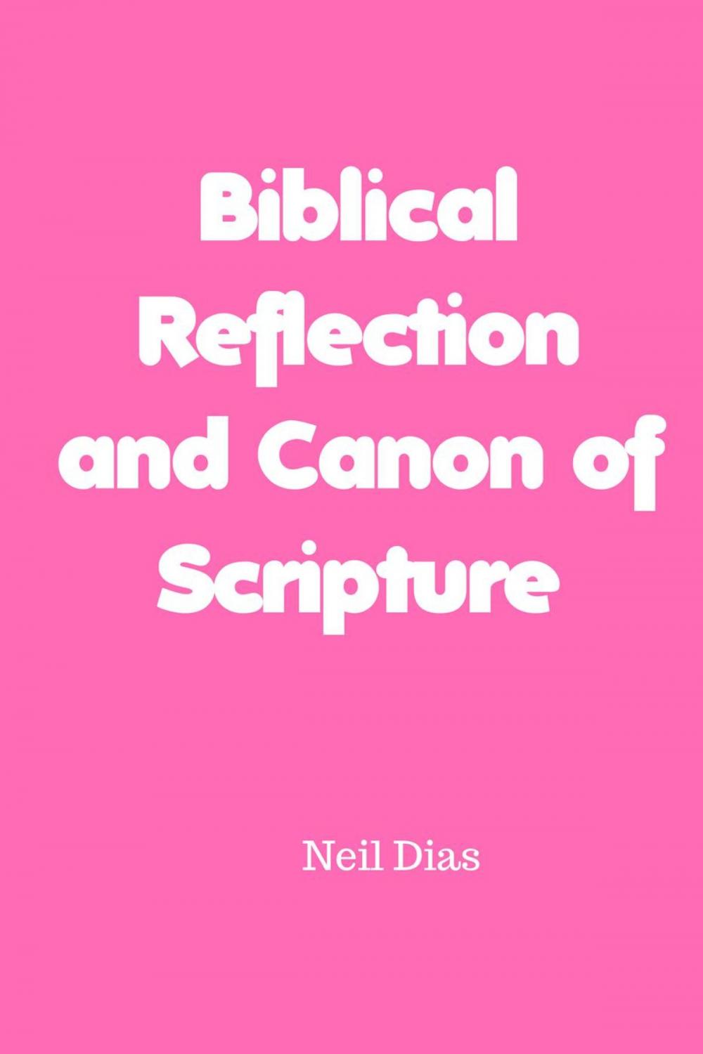 Big bigCover of Biblical Reflection and Canon of Scripture