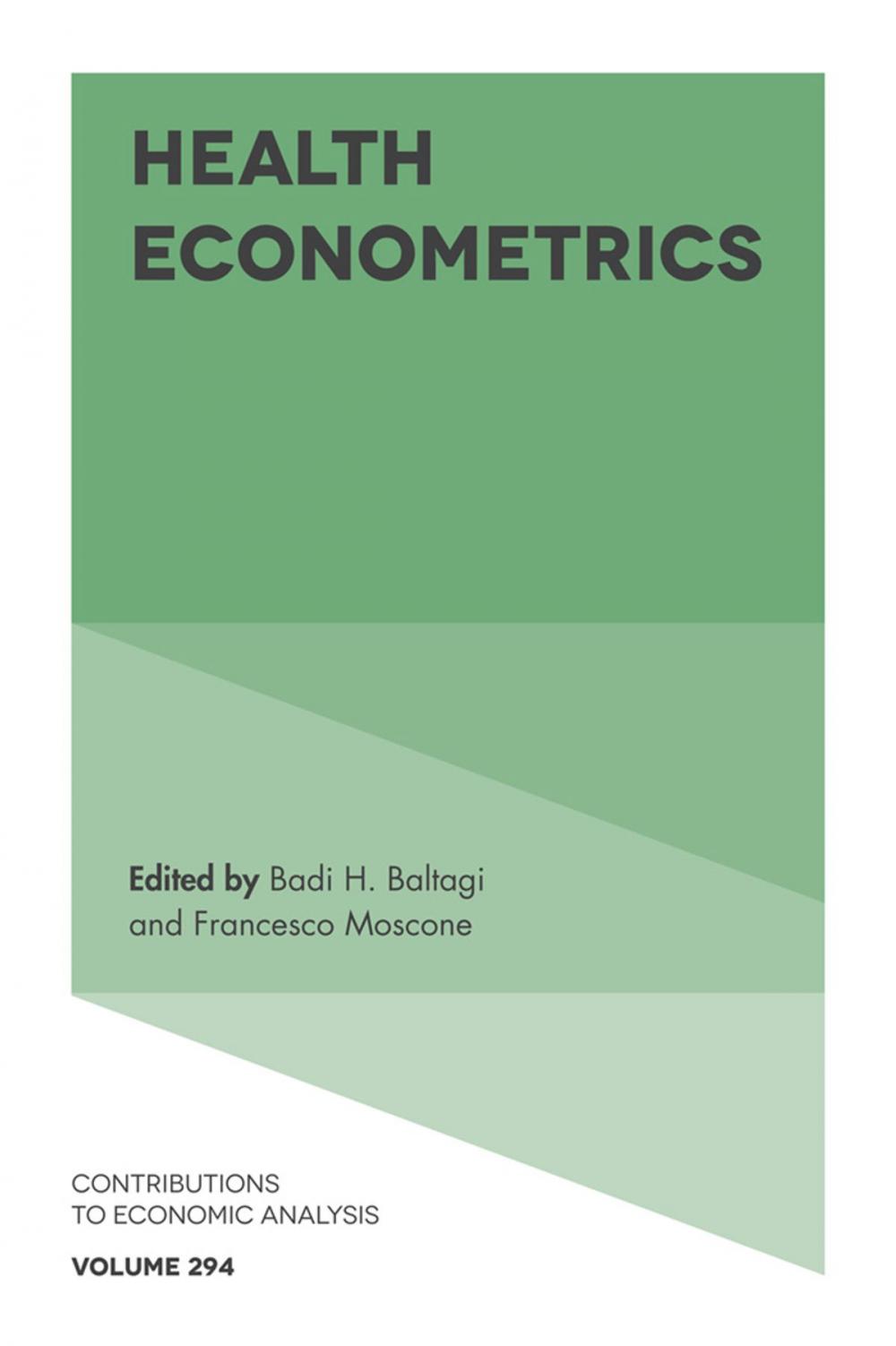 Big bigCover of Health Econometrics