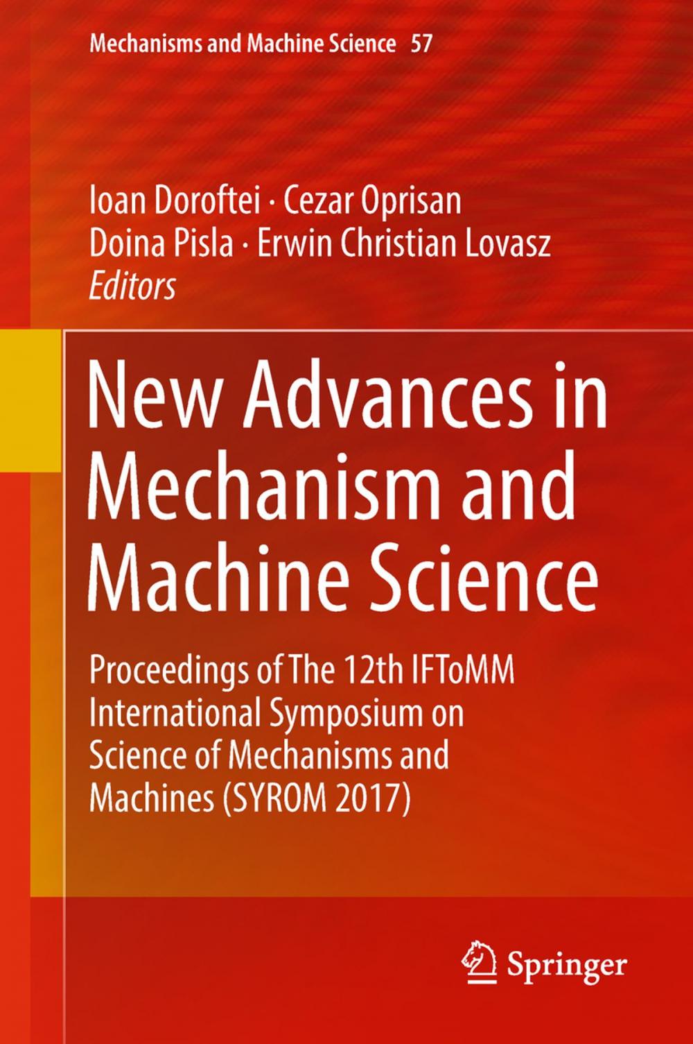 Big bigCover of New Advances in Mechanism and Machine Science