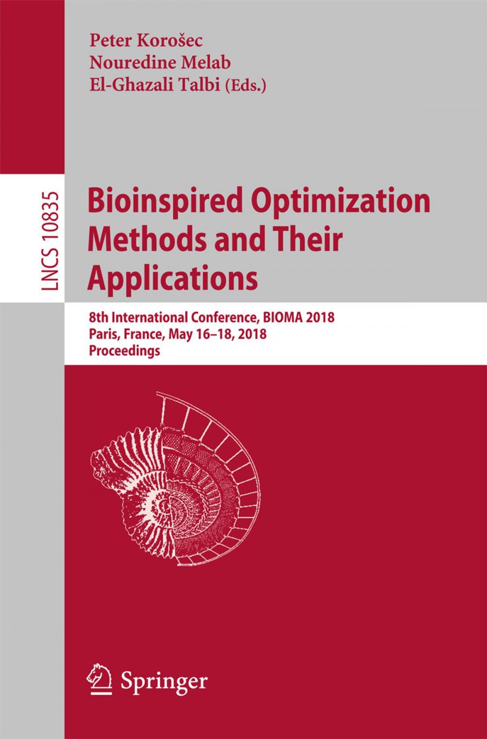 Big bigCover of Bioinspired Optimization Methods and Their Applications