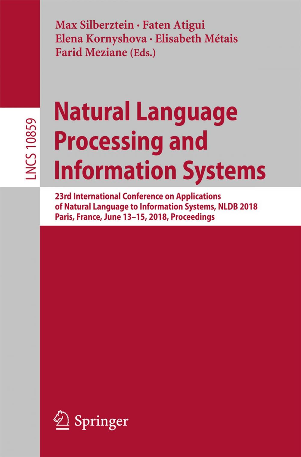 Big bigCover of Natural Language Processing and Information Systems