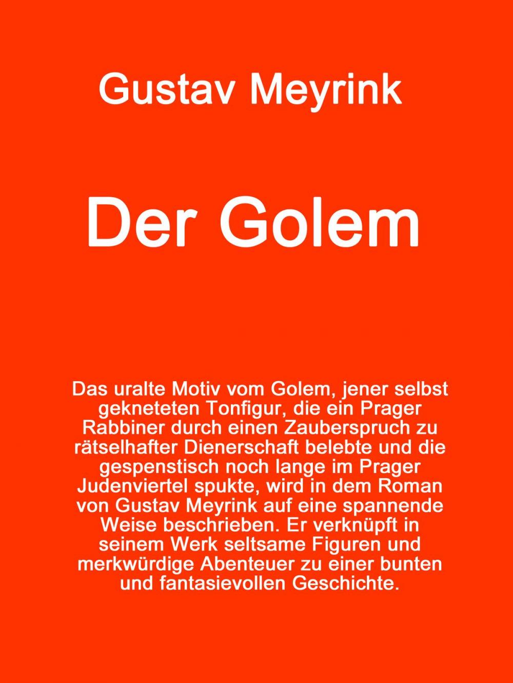 Big bigCover of Der Golem