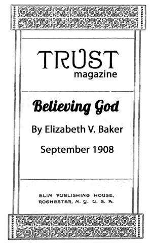 Book cover of Believing God
