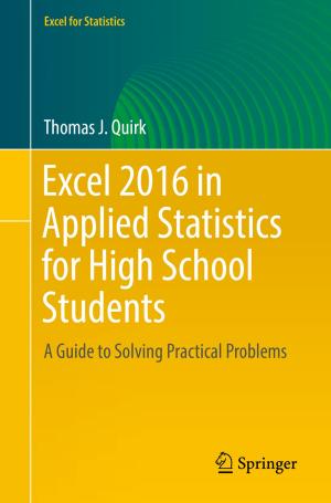 Cover of the book Excel 2016 in Applied Statistics for High School Students by François Rouvière