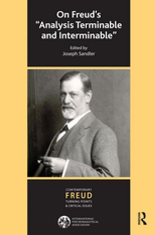 Cover of the book On Freud's Analysis Terminable and Interminable by Joseph Sandler, Taylor and Francis