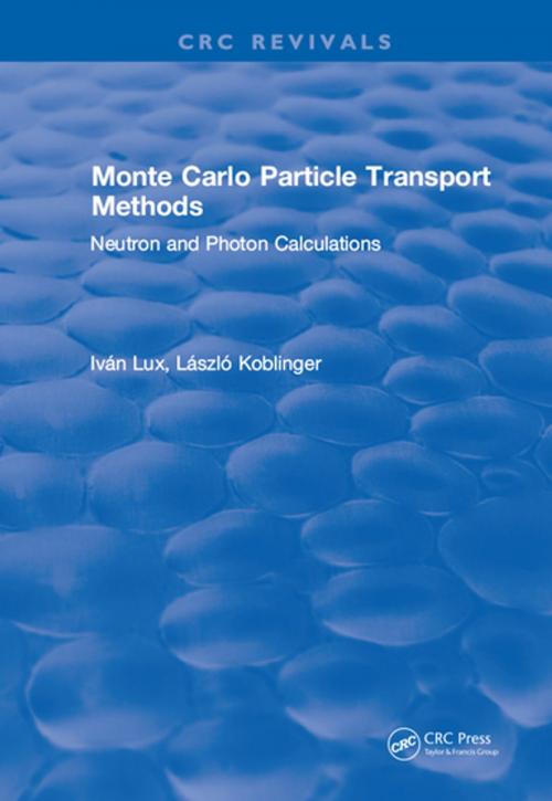 Cover of the book Monte Carlo Particle Transport Methods by I. Lux, CRC Press