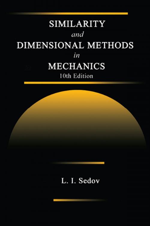 Cover of the book Similarity and Dimensional Methods in Mechanics by L. I. Sedov, CRC Press