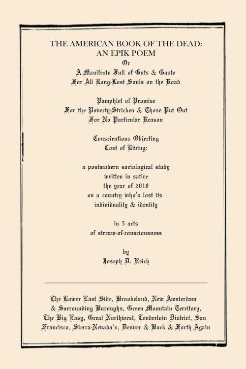 Cover of the book The American Book of the Dead by Joseph D. Reich, Xi Draconis Books